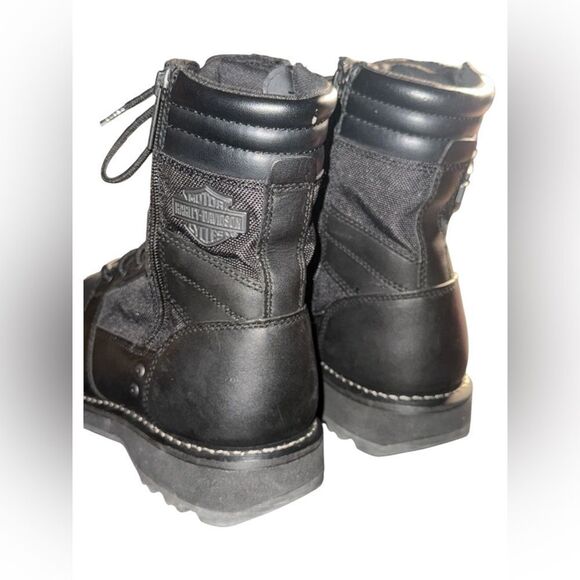 NWOT Harley-Davidson Men\'s Boxbury Military Zippers Black Men\'s Lace-Boots 10.5 main image 9